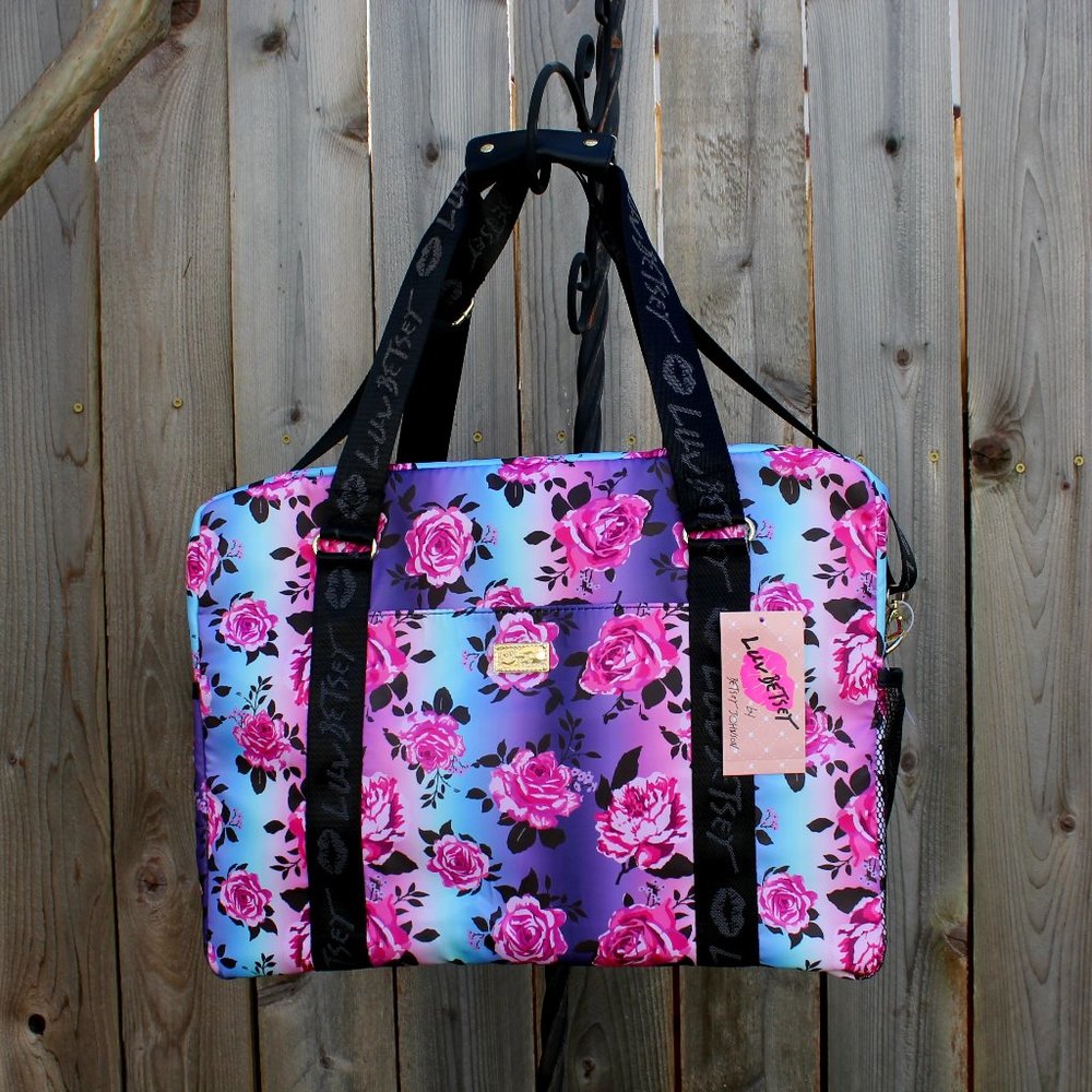 Betsey Johnson Floral LBRiverf Weekender Duffel Bag NWT